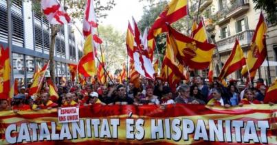 Katalán népszavazás – tüntetés Barcelonában az egységért