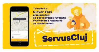 Szervusz, Kolozsvár!  Ingyen fuvart kínál a Clever Taxi a kolozsváriaknak