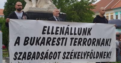 Beke István és Szőcs Zoltán  szabadon bocsátásáért tüntettek Kézdivásárhelyen