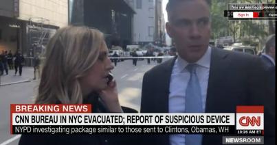 Bombafenyegetés miatt élő adás közben kiürítették a CNN New York-i irodáit
