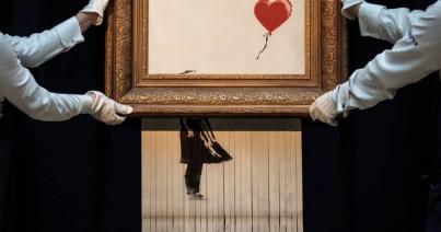 Banksy önmagát félig megsemmisítő műve Stuttgartba kerül