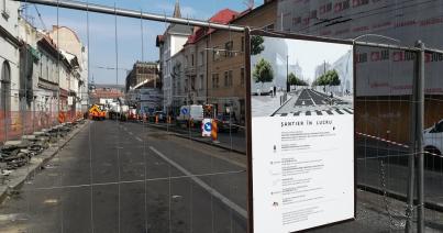 Elkezdték ma a Dózsa György utca felújítását