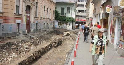 Így néz ki a felújítás alatt lévő két kolozsvári belvárosi utca