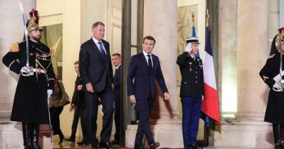 Emmanuel Macron francia elnökkel tárgyalt Klaus Iohannis az Élysée-palotában