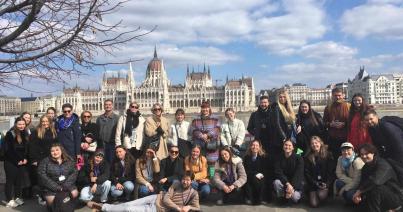 Újságíró szakos hallgatók Budapesten