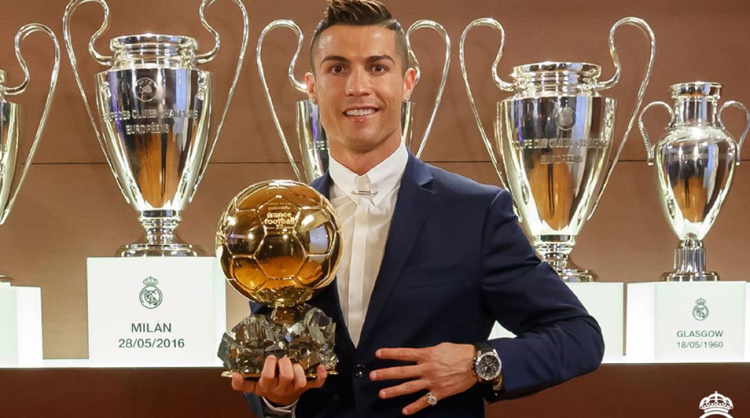 Cristiano Ronaldo negyedszer kapta meg az Aranylabdát
