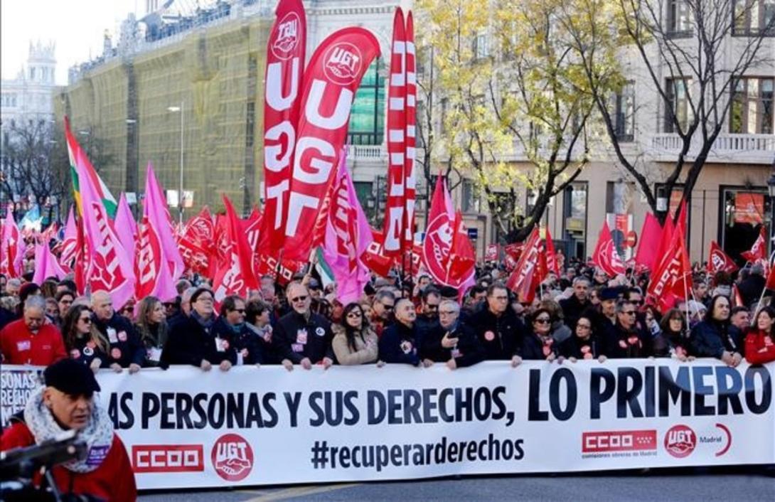 Munkásjogokért vonultak utcára Madridban