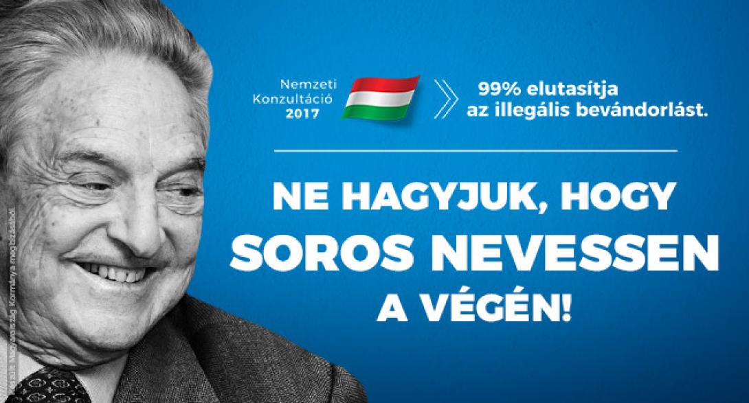 Soros György antiszemita képi ábrázolásmód használatával vádolja a magyar kormányt