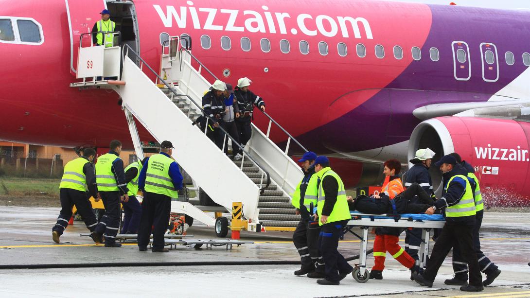 Légi katasztrófát szimuláltak  a kolozsvári repülőtéren