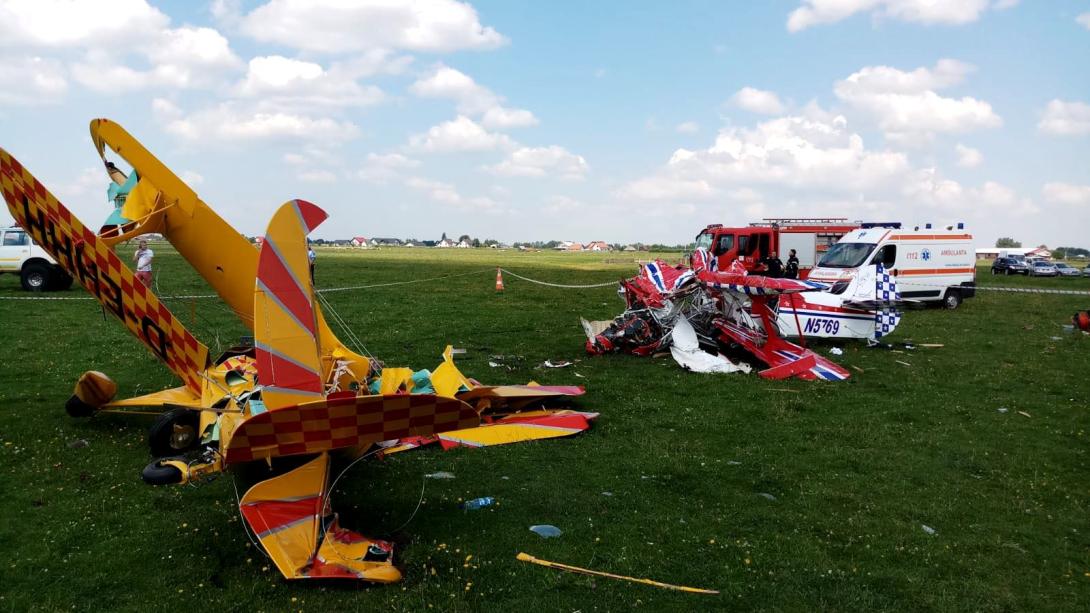 Összeütközött a levegőben két sportrepülőgép - egyik pilóta meghalt, a másik kómában van