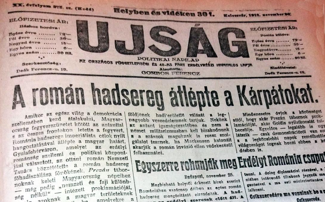 Gyulafehérvár 1918 – Szemelvények a korabeli magyar sajtóból