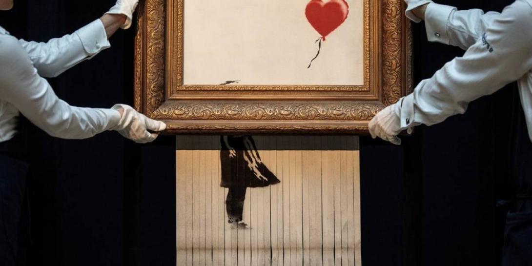 Banksy önmagát félig megsemmisítő műve Stuttgartba kerül