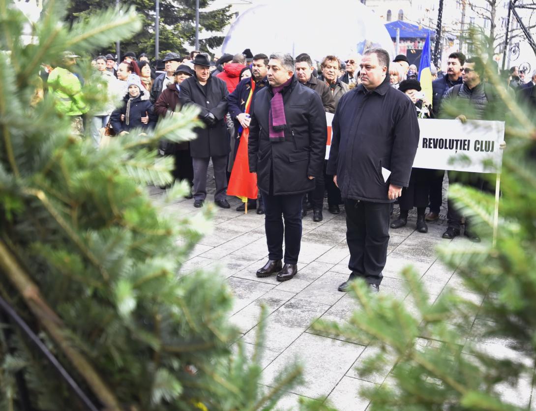Emlékezés Kolozsváron mártír forradalmárokra, mellékepizóddal