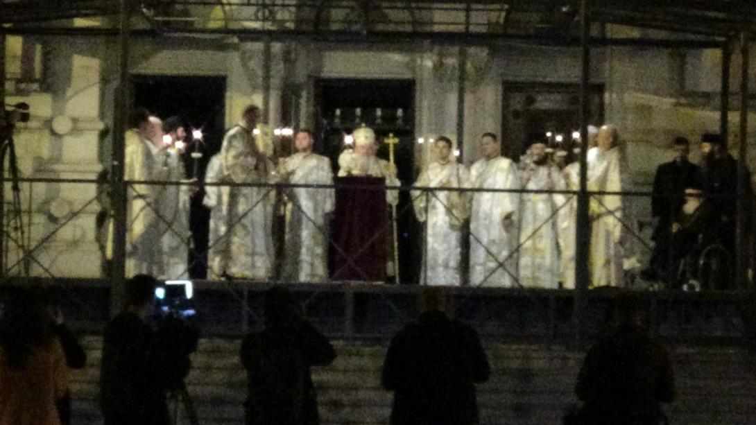 VIDEÓ - Hívek nélkül tartott szabadtéri ortodox mise Kolozsváron