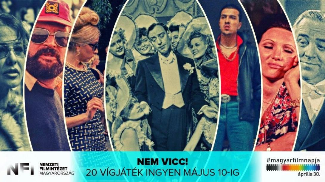 Húsz magyar vígjáték ingyenesen elérhető a magyar film napja alkalmából