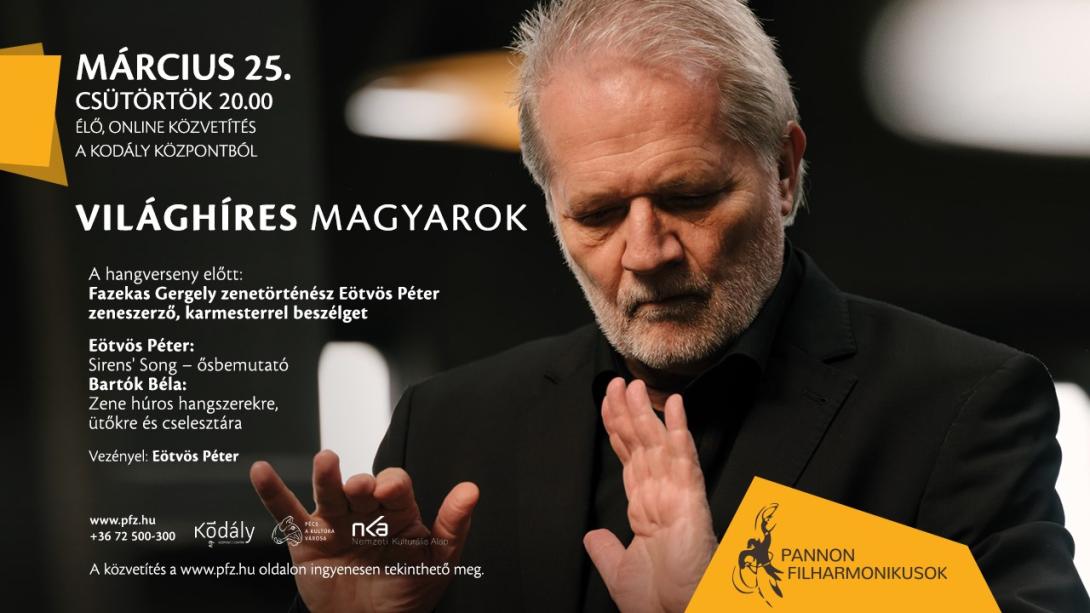 Eötvös Péter-mű ősbemutatója a Pannon Filharmonikusok koncertjén