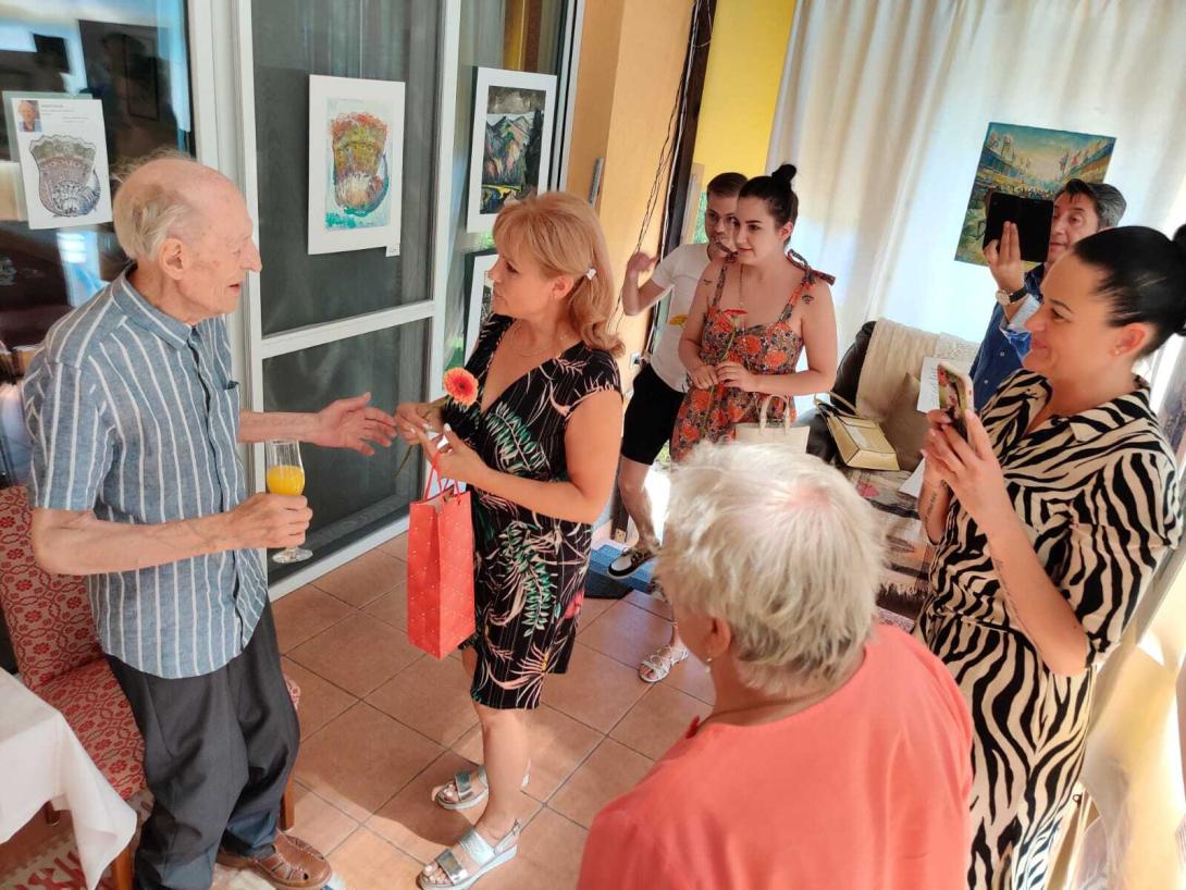 Mosonmagyaróváron ünnepelték Gedeon Zoltán festő- és grafikusművész 99 éves születésnapját