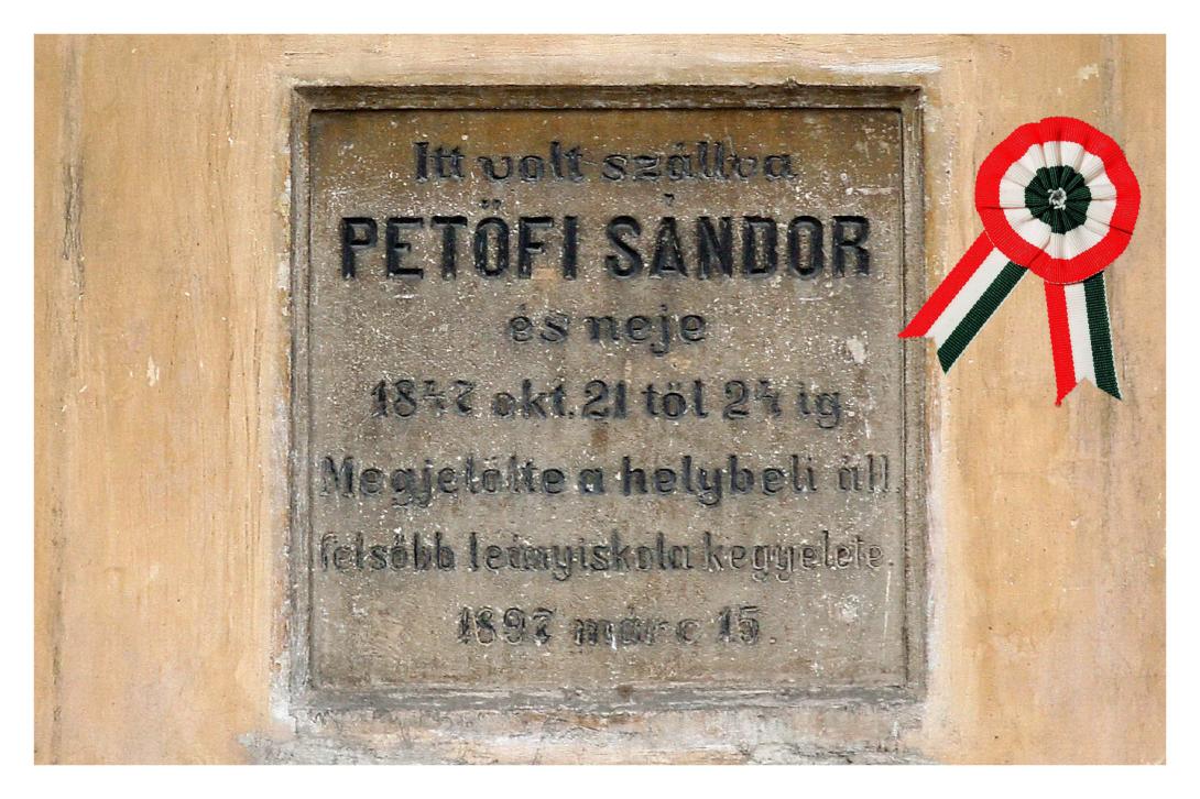 125 éve helyezték el Kolozsváron a Biasini szállón a Petőfi emléktáblát