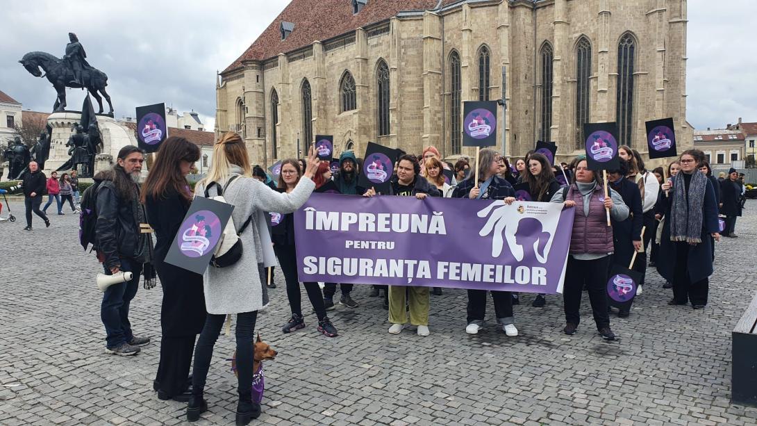 Biztonságukért tüntettek a nők Kolozsváron