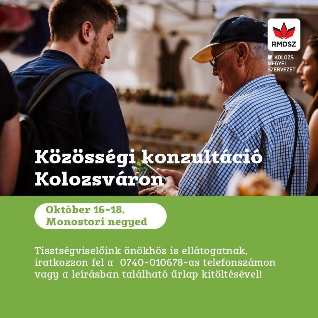 A Monostoron folytatódik az RMDSZ kolozsvári szervezetének közösségi konzultációja