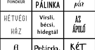 Szilveszteri bulibingó