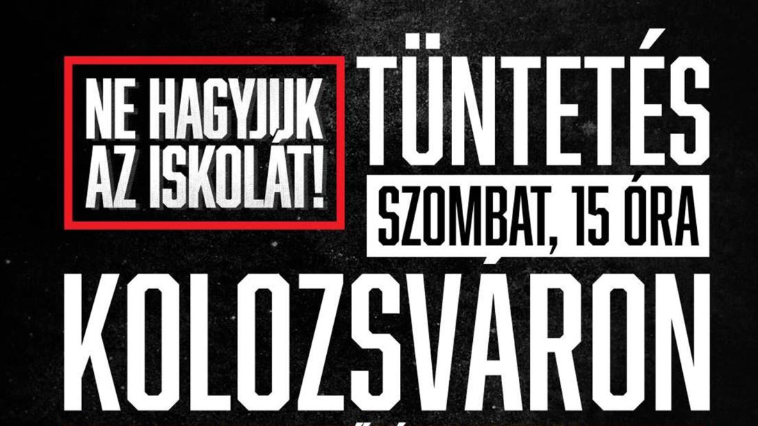 Tiltakozás Kolozsváron is a magyar iskolákért