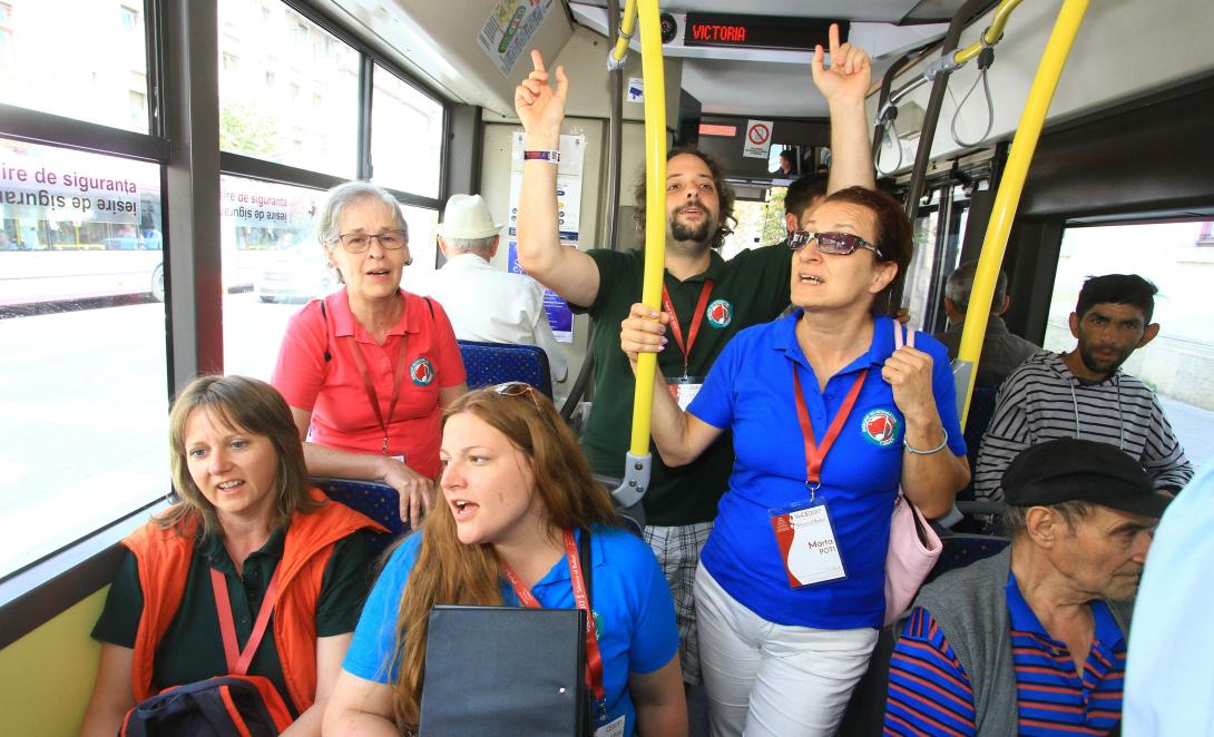 Magyar népdal is felcsendült a kolozsvári buszon