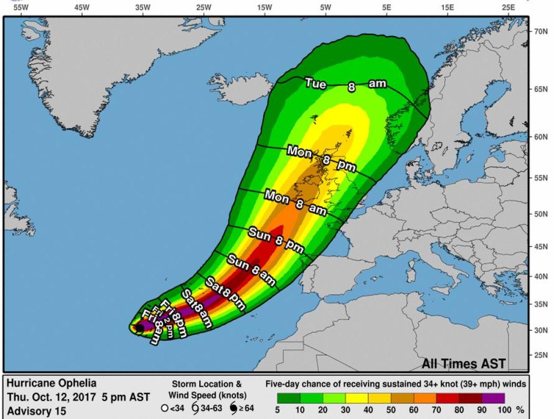 Meteorológiai kuriózum – Erős hurrikán tart Európa felé