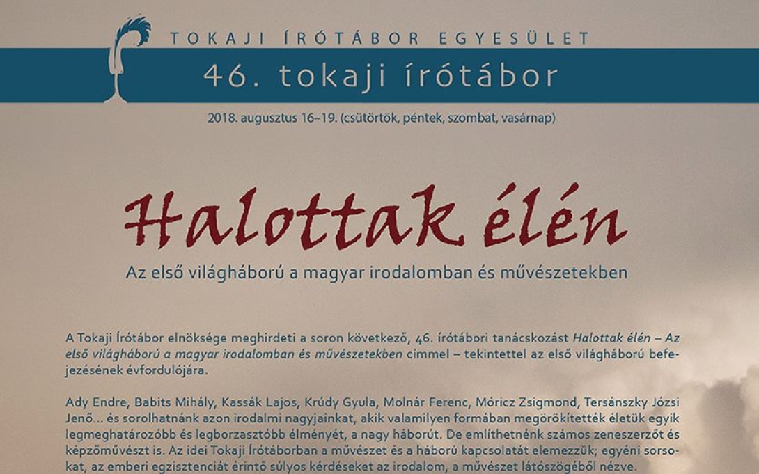 Ismét megrendezik az írótábort Tokajban