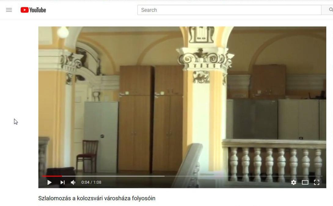 VIDEÓ - Szlalomozás a kolozsvári városháza folyosóin