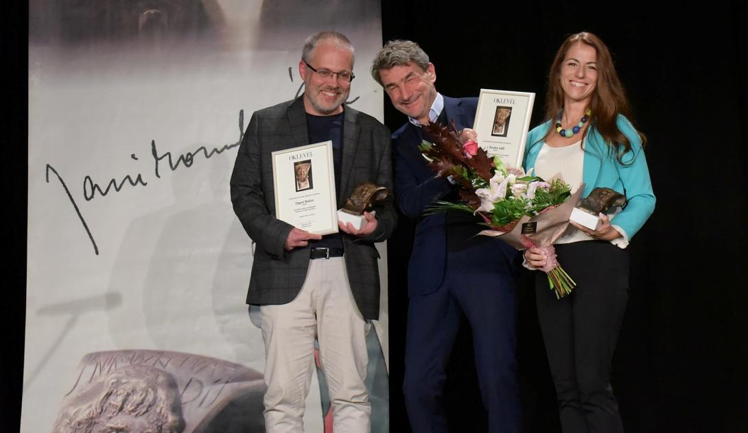 J. Kovács Judit drámapedagógus és Zágoni Balázs író kapta az idei Janikovszky-díjat