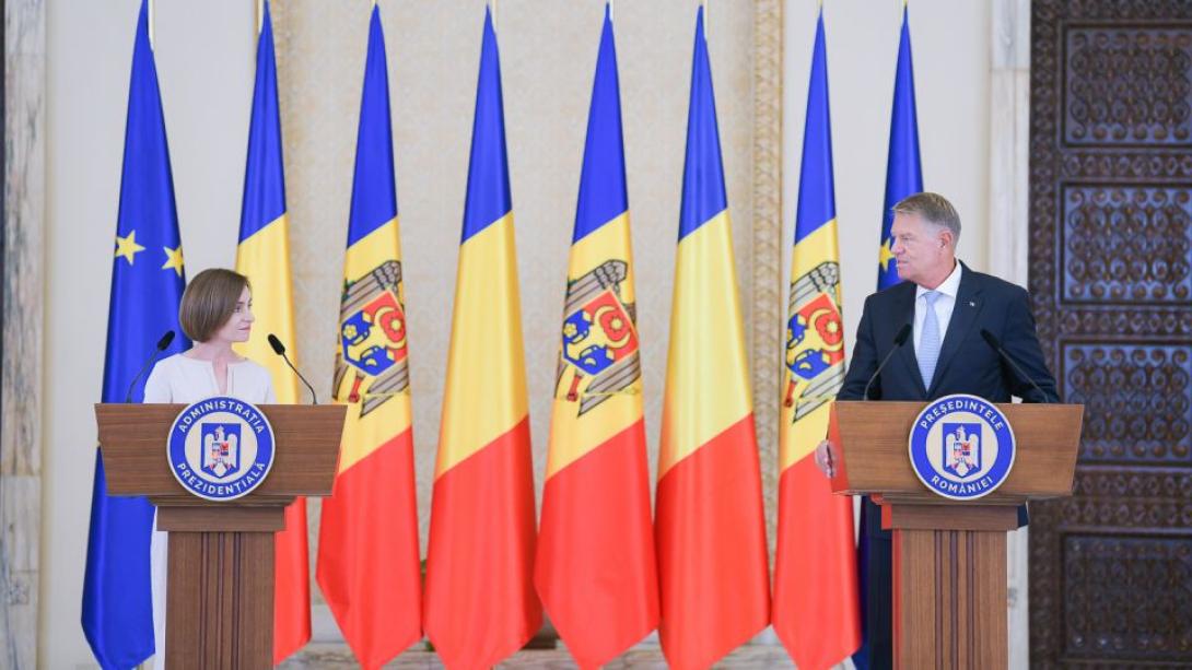 Klaus Iohannis és Maia Sandu